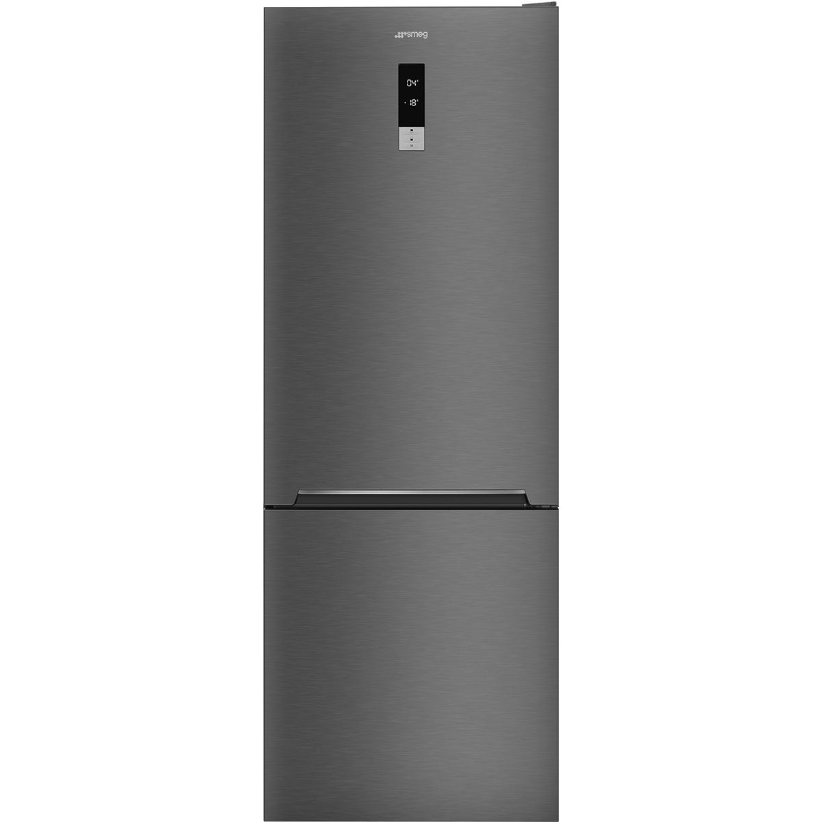 Réfrigérateur combiné Smeg FC48KDND Dark Grey Inox Look — 481 L, No Frost total, largeur 70 cm, Inverter et classe D