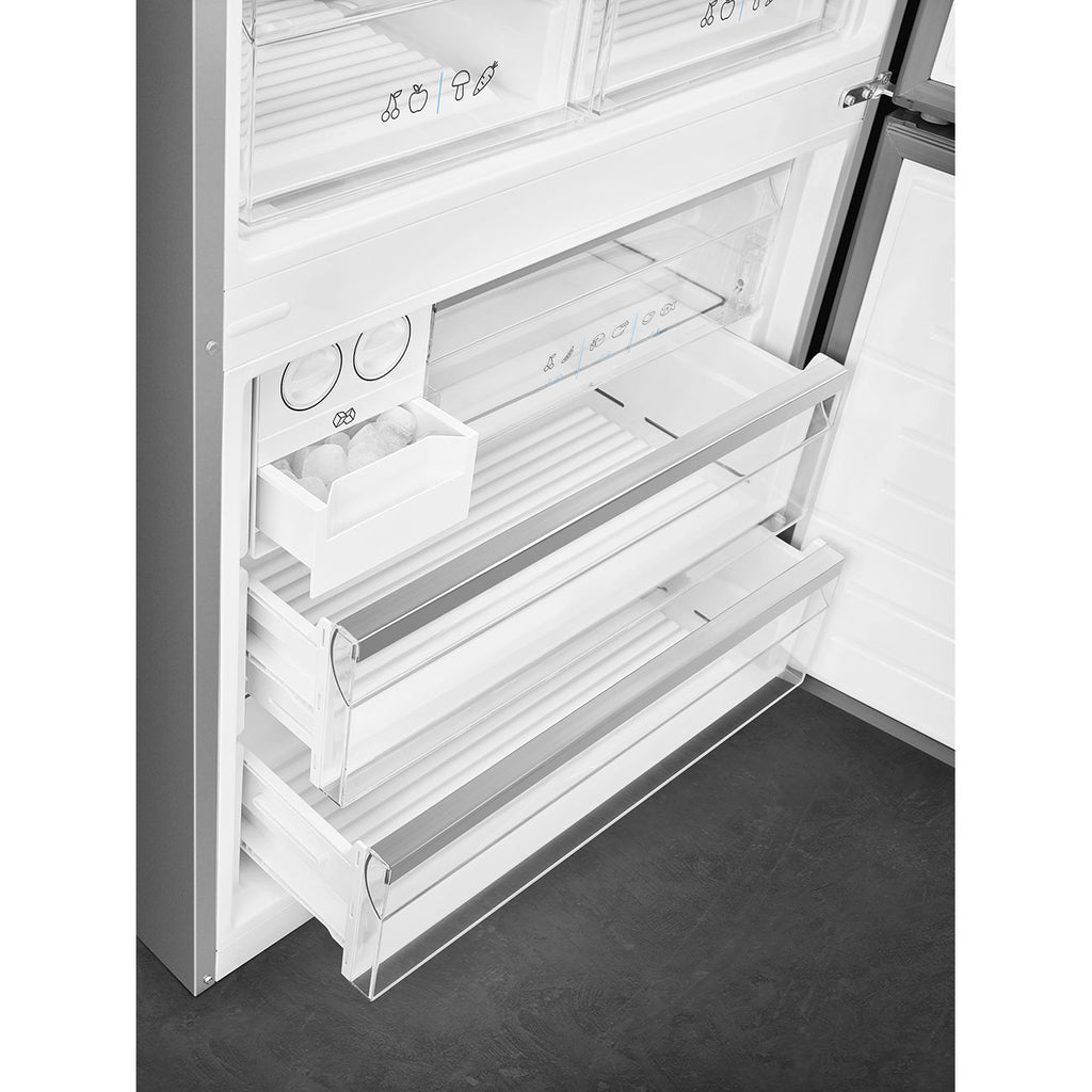 Réfrigérateur combiné SMEG FC84EN4HX1 588 L — Total No Frost — Double circuit de refroidissement — Inox anti-traces — 84 cm