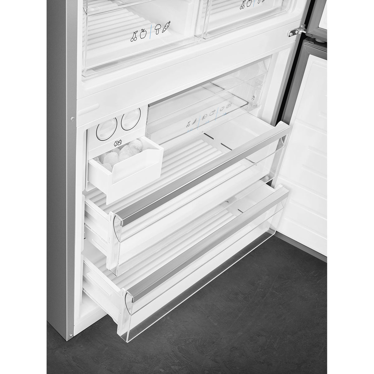 Réfrigérateur combiné SMEG FC84EN4HX1 588 L — Total No Frost — Double circuit de refroidissement — Inox anti-traces — 84 cm