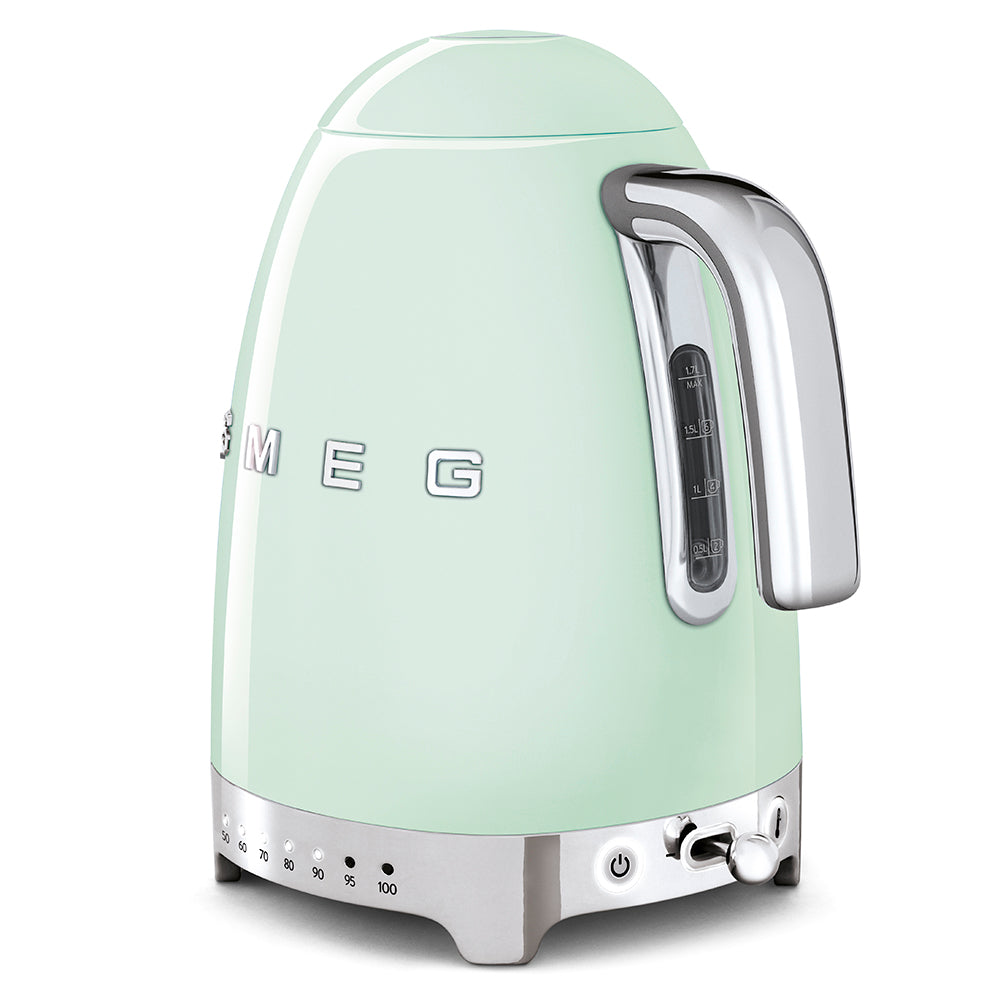 Bouilloire SMEG KLF04 Années 50 — 1,7 L (7 tasses), température réglable 50–100°C, maintien au chaud | Electro‑Choc