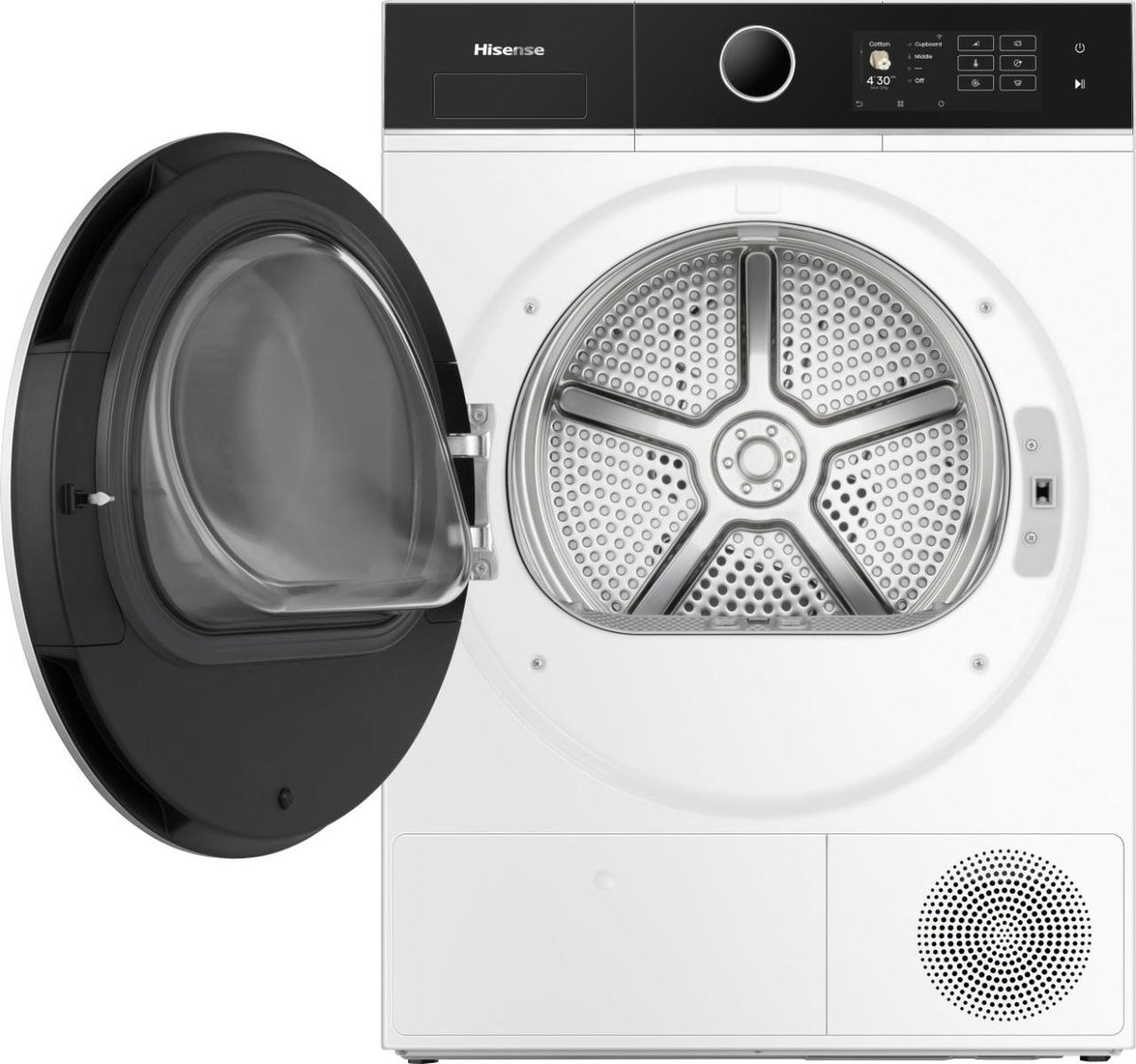 HISENSE DH5I104BWAB Warmtepompdroger — 10 kg, Klasse A, Inverter Motor, WiFi ConnectLife, Stoom