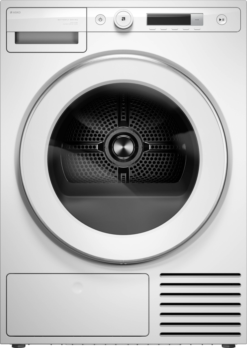 Sèche‑linge ASKO T108HCW  — 8 kg, Butterfly Drying™, Multi‑Filter System, One Motion™ Lint Filter, testé pour 20 ans | Electro‑Choc