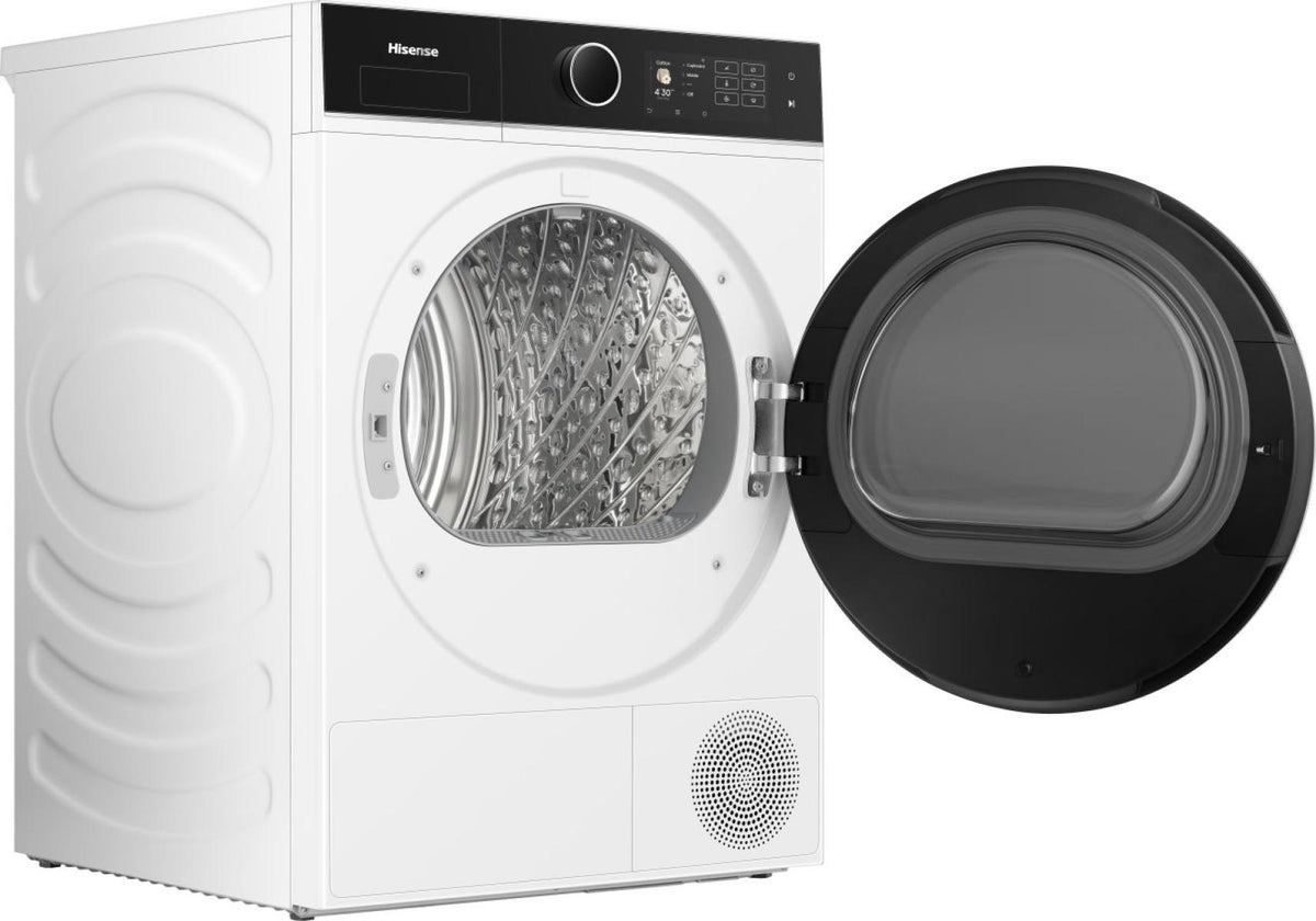 HISENSE DH5I104BWAB Warmtepompdroger — 10 kg, Klasse A, Inverter Motor, WiFi ConnectLife, Stoom