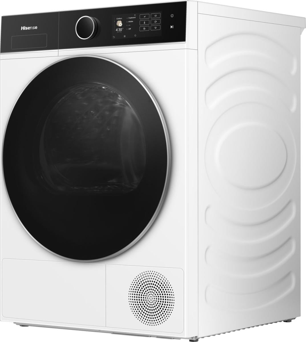 HISENSE DH5I104BWAB Warmtepompdroger — 10 kg, Klasse A, Inverter Motor, WiFi ConnectLife, Stoom