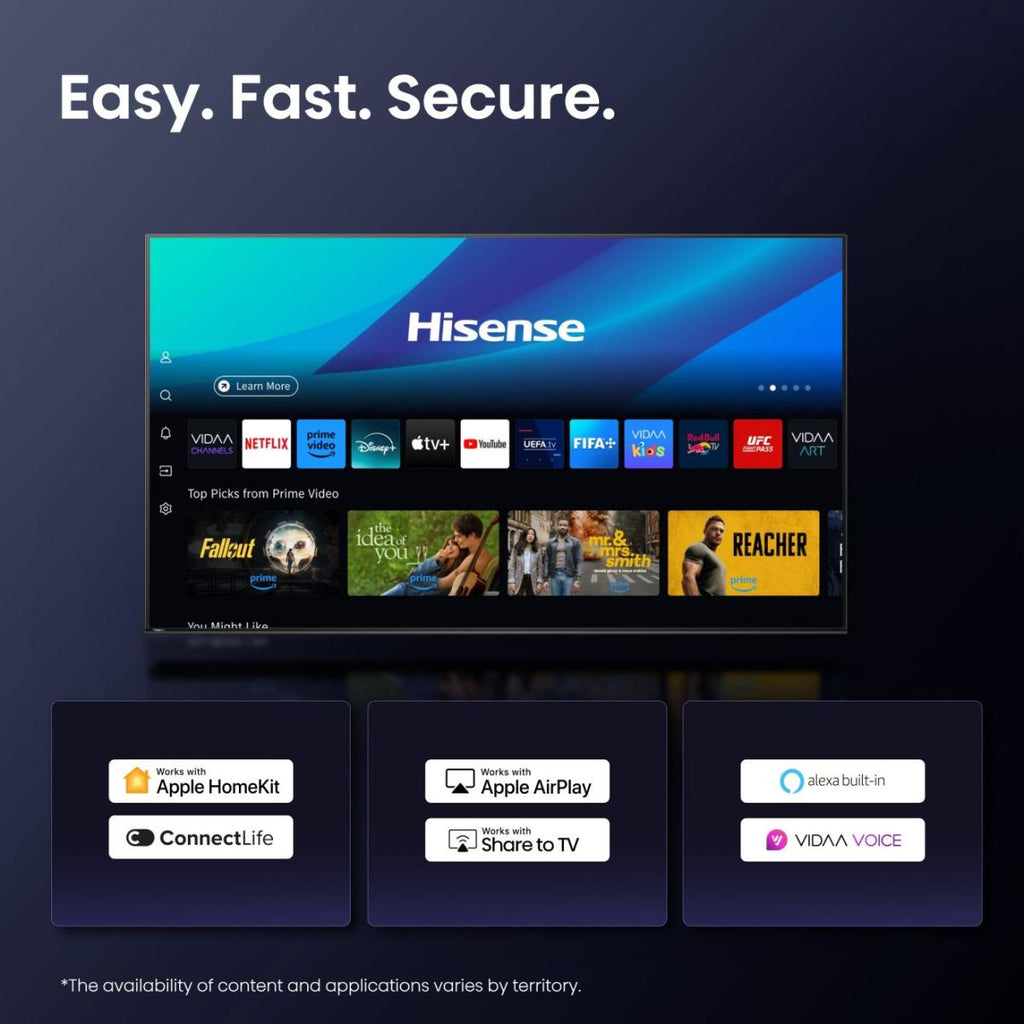 TV HISENSE 50E7Q QLED 4K Smart TV — 126 cm (50"), Dolby Vision & Atmos, VIDAA, Game Mode Plus