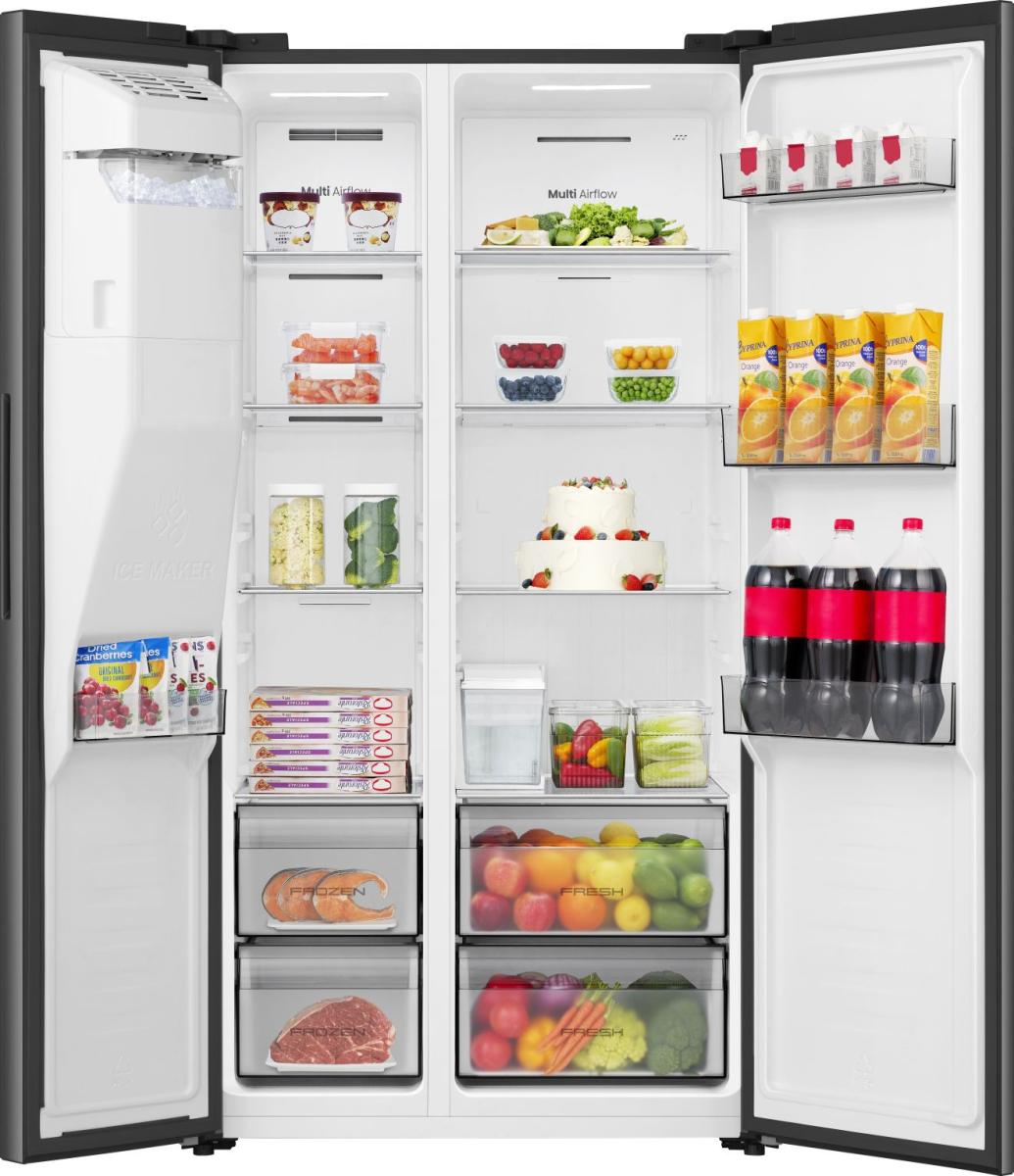 Réfrigérateur Side by Side HISENSE RS5P528STFE — 528 L — Total No Frost — Distributeur eau & glace — Inverter