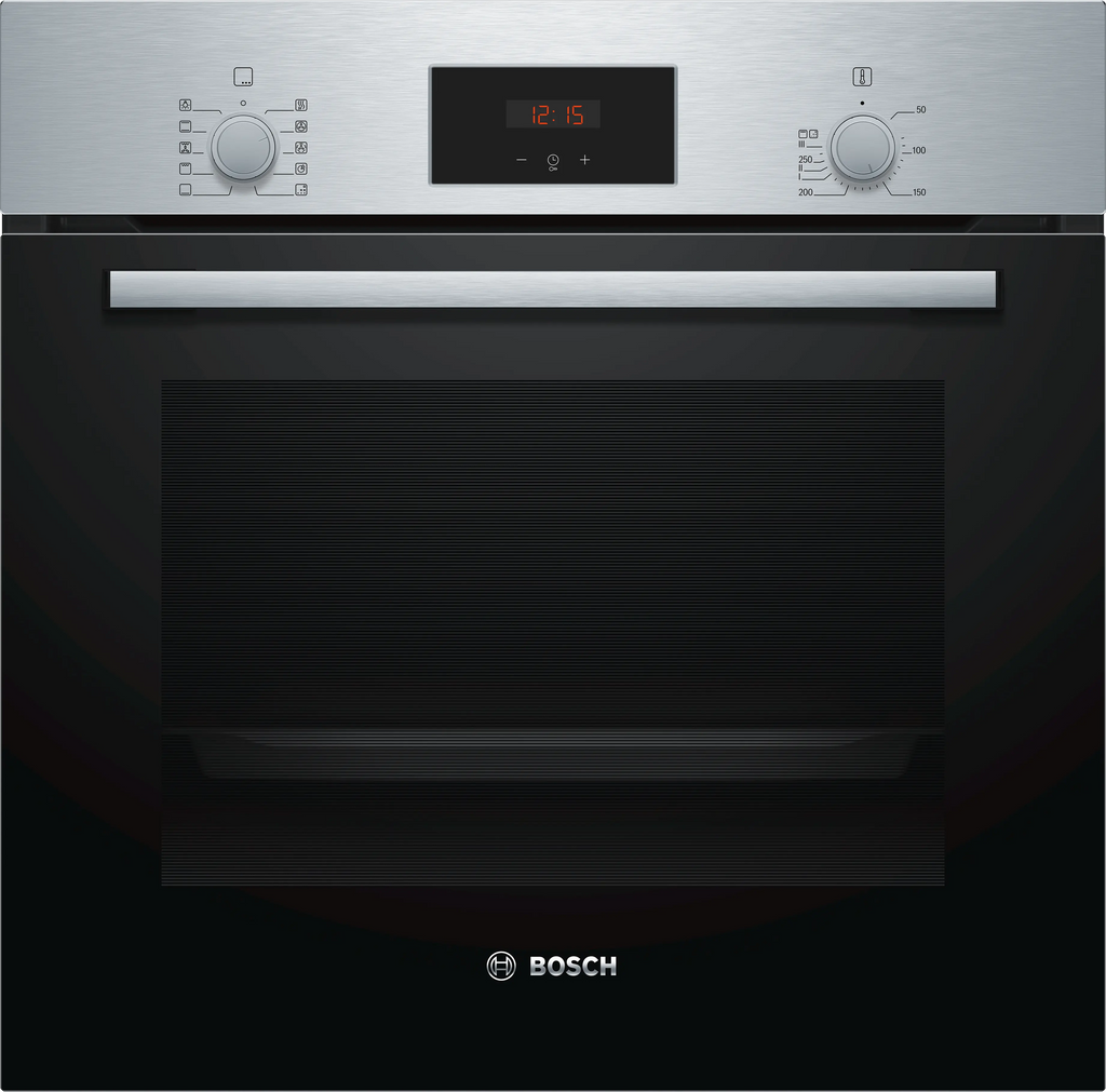 Inbouw oven BOSCH HBF154ES0F Serie 2 — 66 L, 3D hetelucht, EcoClean Direct, Klasse A, Inox