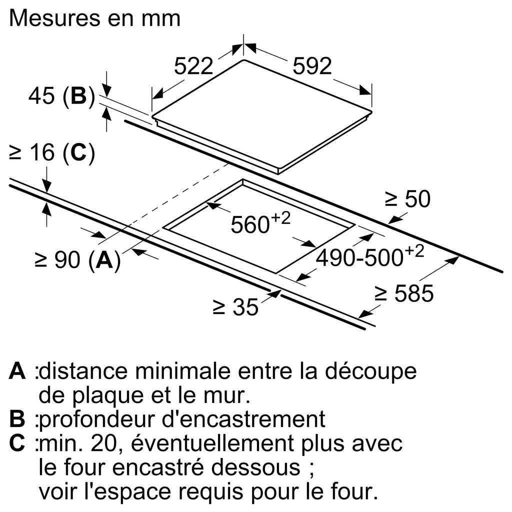 Taque de cuisson vitrocéramique SIEMENS ET61RBEB8E iQ100 — 60 cm, 4 zones, touchControl, Noir | Electro‑Choc