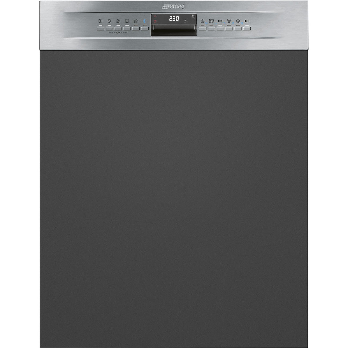Lave-vaisselle intégrable Smeg PL254CX — 60 cm, 13 couverts, classe C, 45 dB, bandeau inox et Dry Assist+
