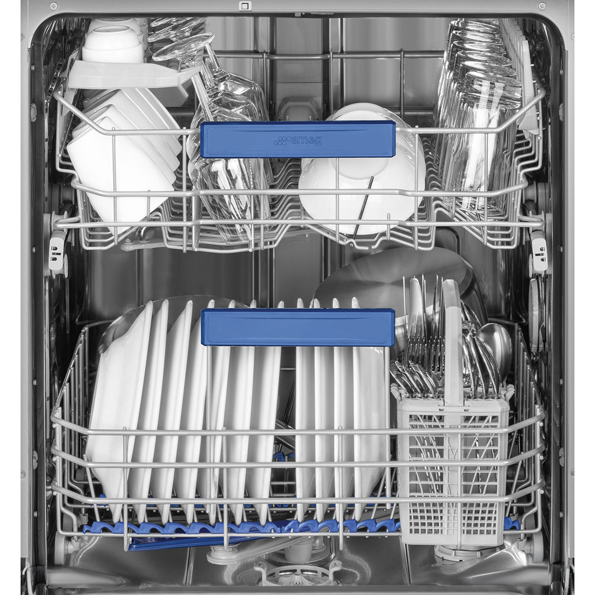 Lave-vaisselle intégrable Smeg PL254CX — 60 cm, 13 couverts, classe C, 45 dB, bandeau inox et Dry Assist+