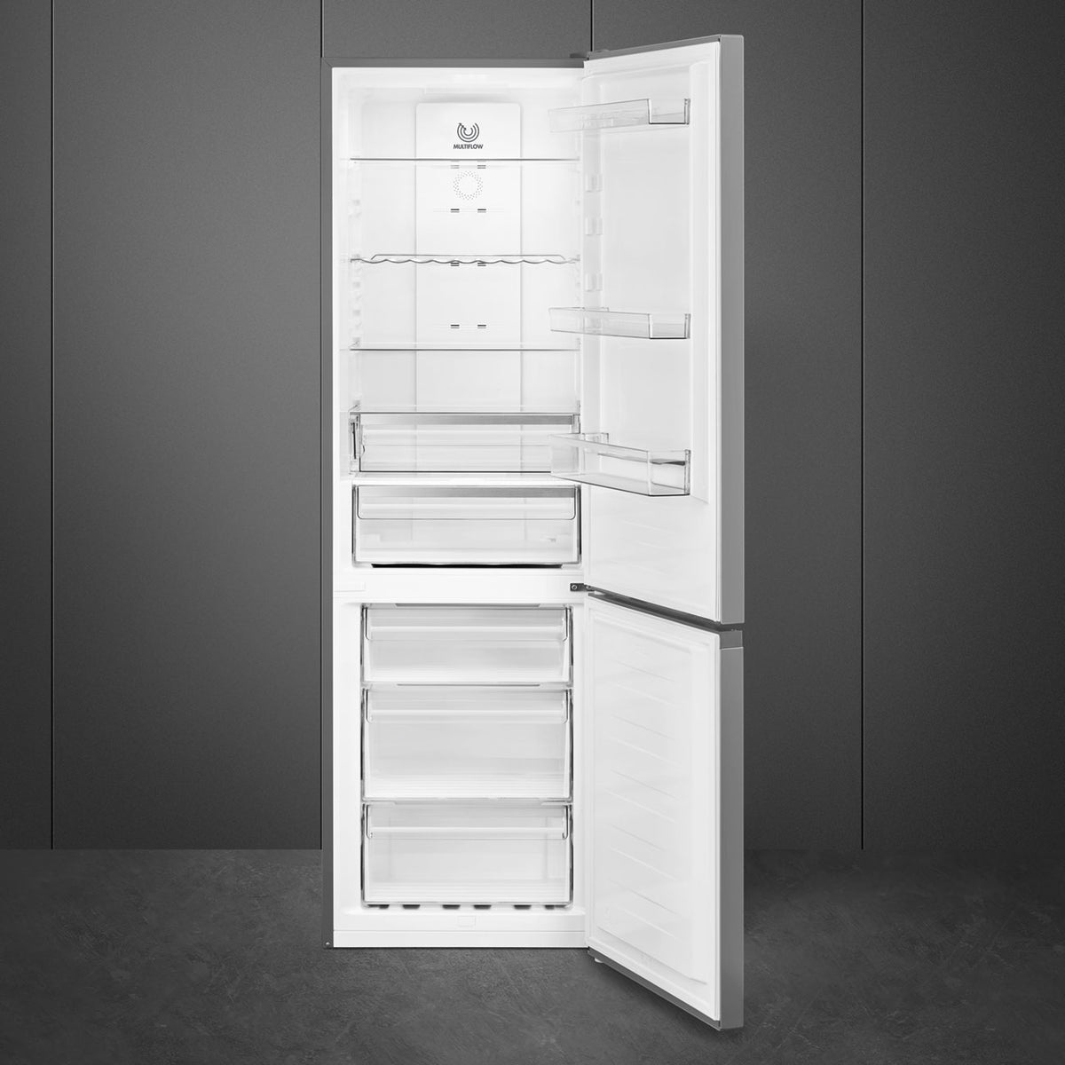 Réfrigérateur combiné SMEG RC18XDNC – 300 L – No Frost – Inox Look – Classe C