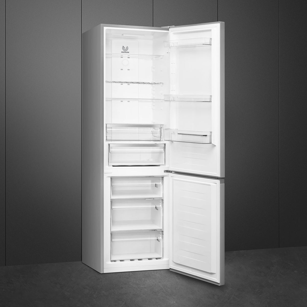 Réfrigérateur combiné SMEG RC18XDNC – 300 L – No Frost – Inox Look – Classe C