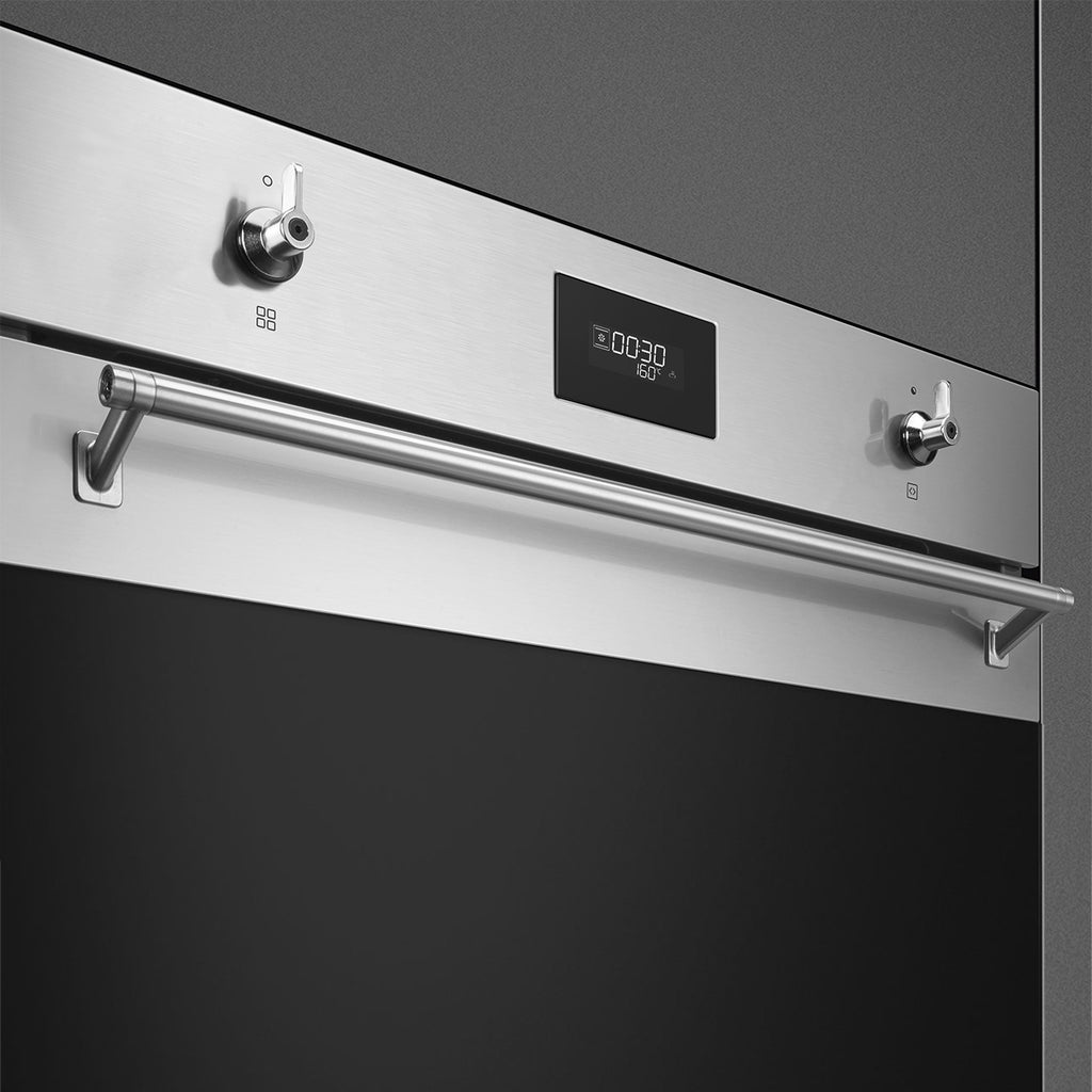 Four encastrable pyrolyse SMEG SFP6301TVX Inox – 70 L – Chaleur tournante – Classe A+