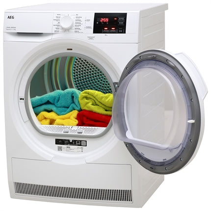 Sèche-linge pompe à chaleur AEG TR78220 (7000 SensiDry®) 8 kg — MixDry, PreciseDry, filtre EasyClean, 64 dB, classe D | Electro‑Choc