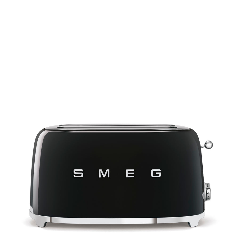 Grille‑pain SMEG TSF02 Années 50 — 2 fentes extra‑longues / 4 tranches, 6 niveaux, Bagel / Décongélation / Réchauffage