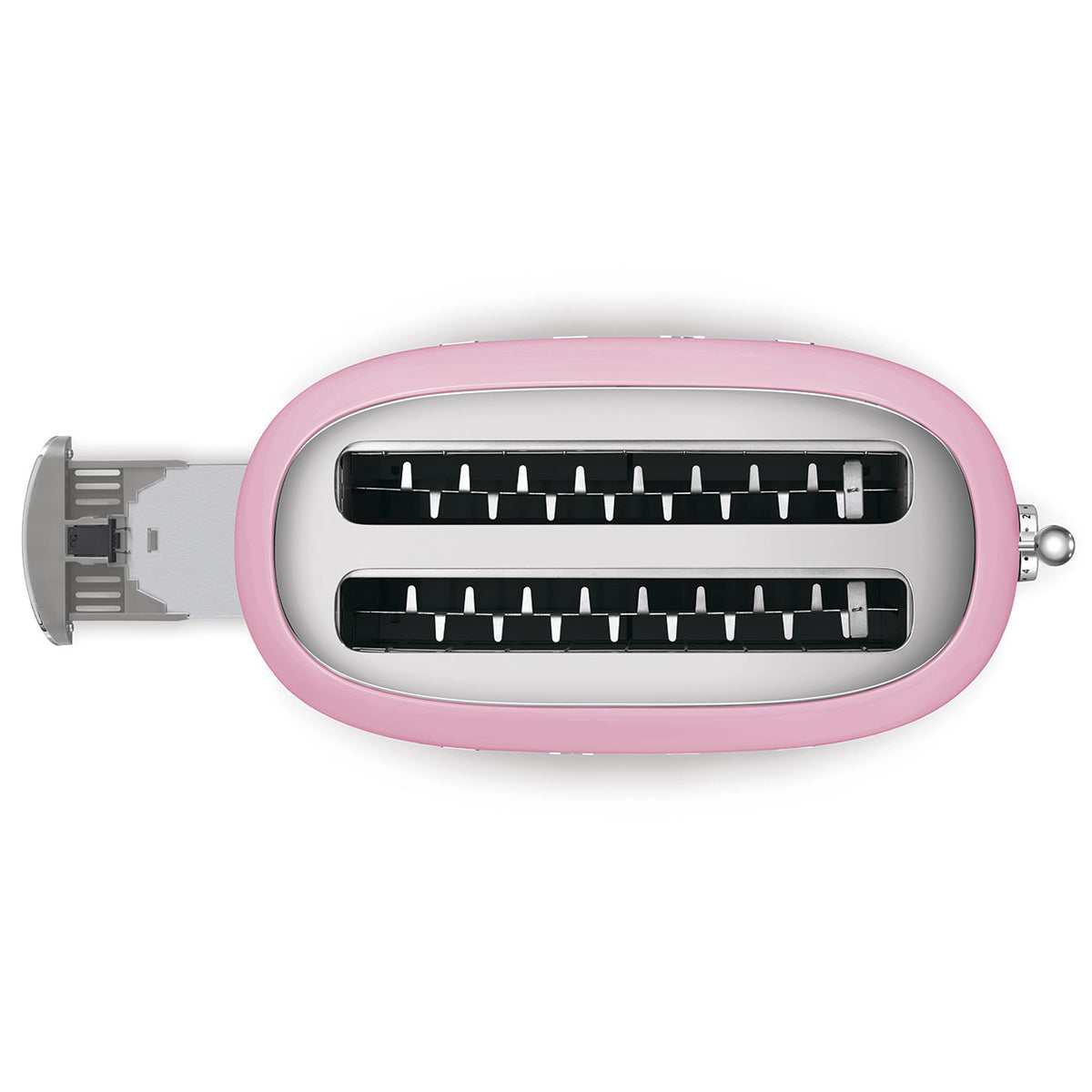 Grille‑pain SMEG TSF02 Années 50 — 2 fentes extra‑longues / 4 tranches, 6 niveaux, Bagel / Décongélation / Réchauffage