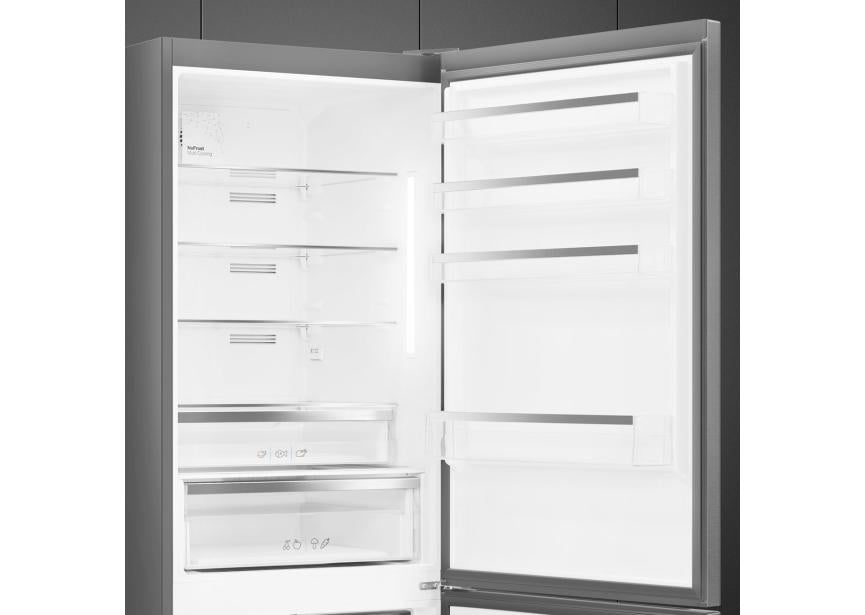 Réfrigérateur combiné SMEG FC48XDNE — 481 L, No Frost, Inverter, inox look | Electro‑Choc