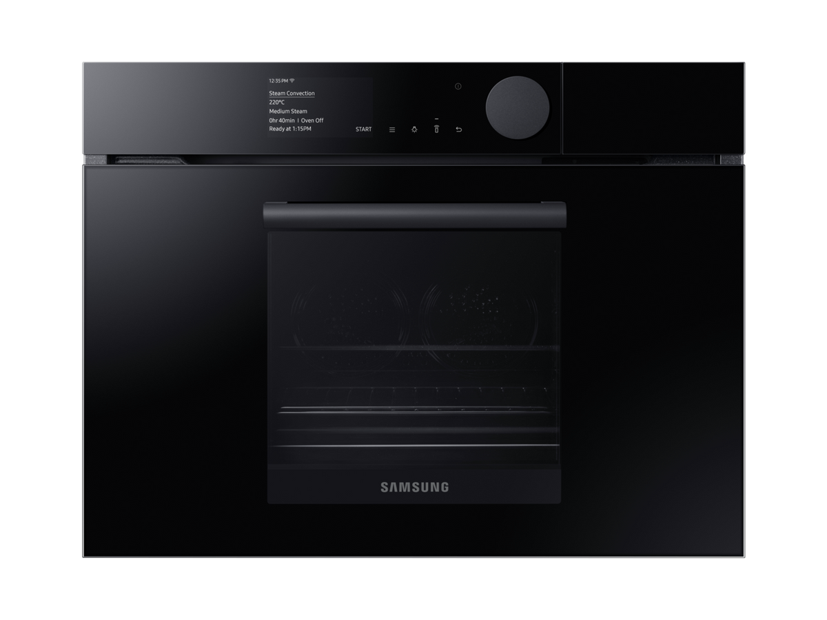 Four compact vapeur encastrable SAMSUNG Infinite Line™ NQ50T8939BK/EF — 50 L, Steam Combi (Full Steam + Ajout de vapeur), Dual Fan, Wi‑Fi SmartThings, A+, écran TFT 4,3" | Electro‑Choc