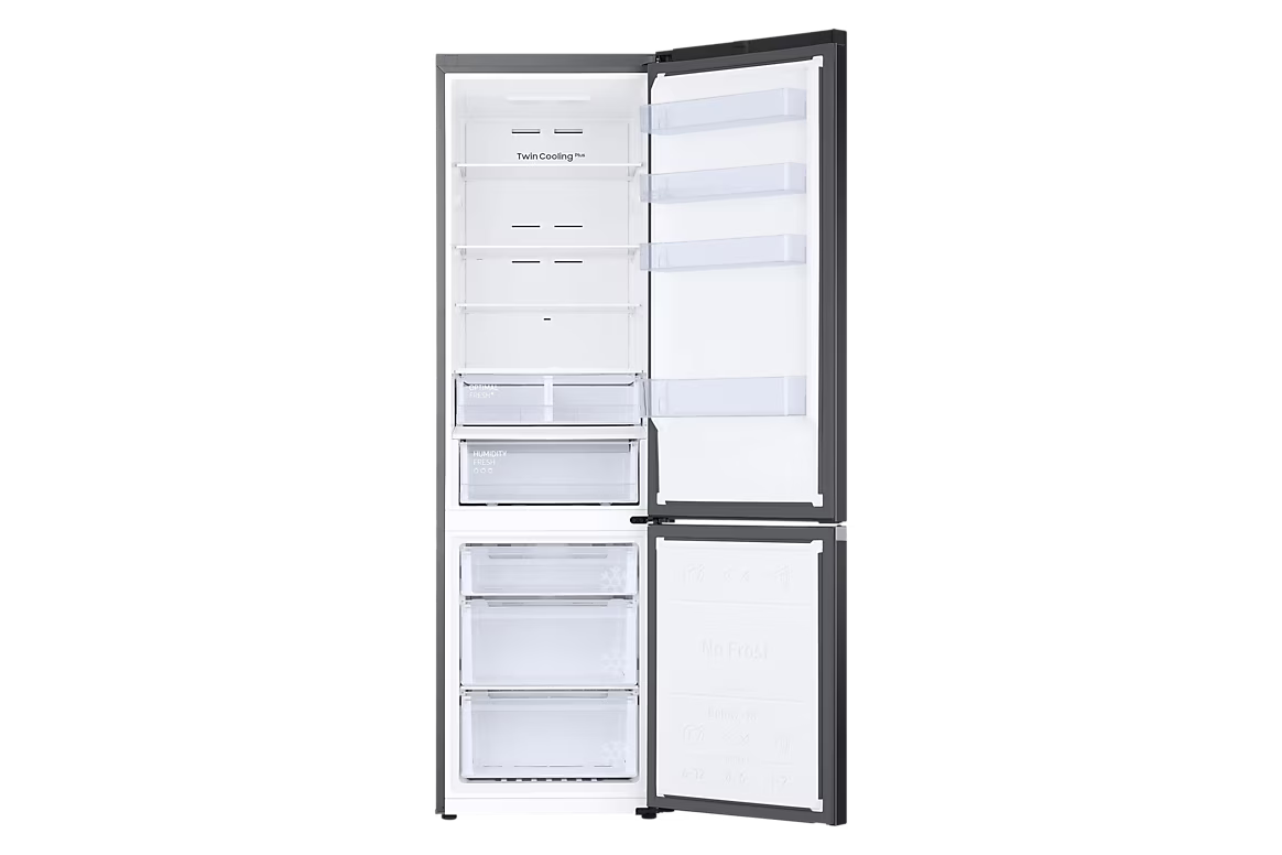 Frigo combiné Samsung RB38C607AB1/EF 387 L — Classe A — No Frost — Twin Cooling™ — SpaceMax™ — SmartThings AI Energy — 203 cm — Noir