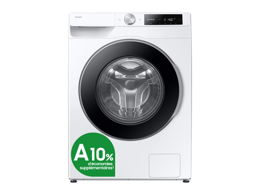 Lave-linge SAMSUNG AI Ecobubble™ Série 6000 WW11DG6B25LEU3 — 11 kg, Classe A, 1400 tr/min, Wi‑Fi, Blanc | Electro‑Choc