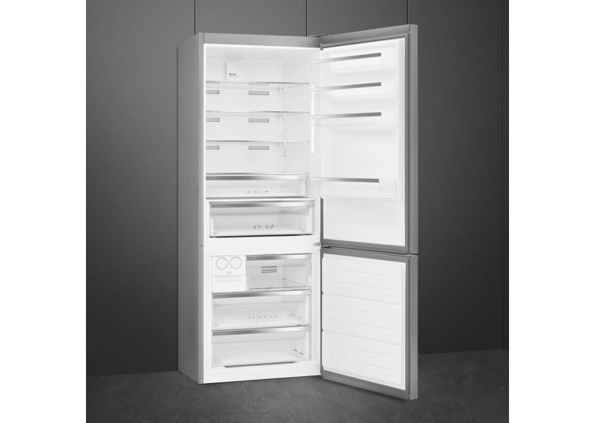 Réfrigérateur combiné SMEG FC48XDNE — 481 L, No Frost, Inverter, inox look | Electro‑Choc