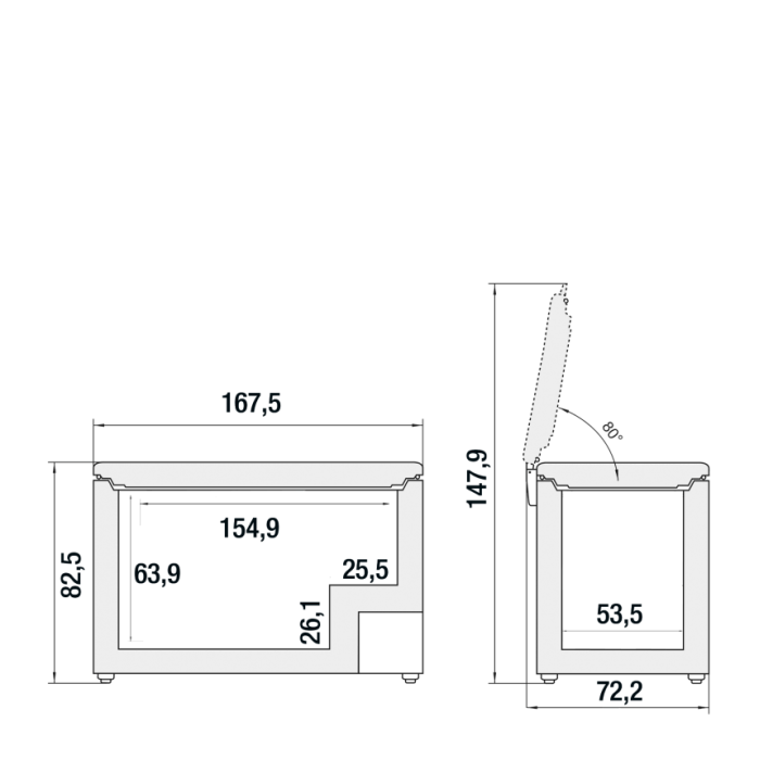 LIEBHERR CFe 2500 vrieskist — 497 L, SmartFrost, StopFrost, SuperSilent 33 dB, FrostProtect -15°C