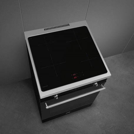 Cuisinière induction SMEG C6IMBLT2 60×60 tout électrique (Noir) — Four 70 L, Vapor Clean, Classe A, Booster | Electro‑Choc