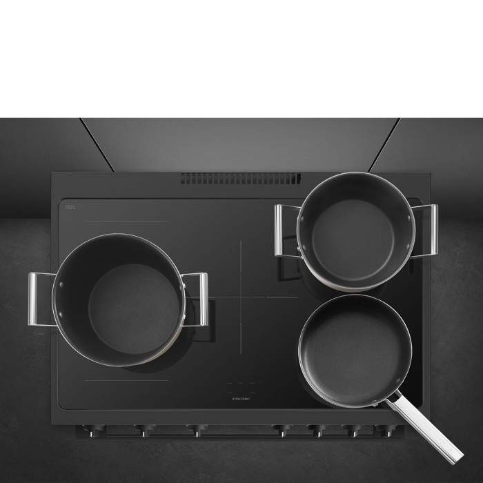 Piano de cuisson induction SMEG B95IMAN9 — 90 cm, four chaleur tournante 115 L, anthracite | Electro‑Choc