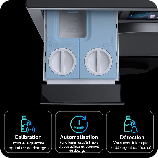 Lave-linge Samsung WF90F09C4SU3 Bespoke AI Home 9000 9 kg – Classe A (-55 %) – AI Wash – AI Ecobubble™ – QuickDrive™ – Auto Dispense – SmartThings