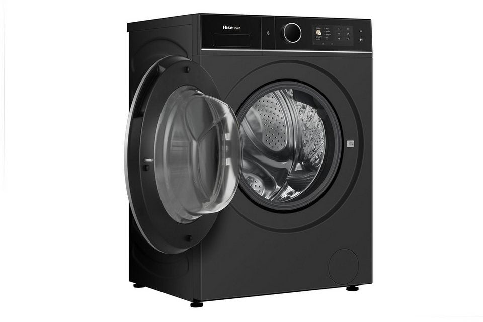 Lave-linge séchant HISENSE WD5I1245BBRH/BLX — 12 kg lavage / 8 kg séchage — Pompe à chaleur — Classe A — Wi‑Fi