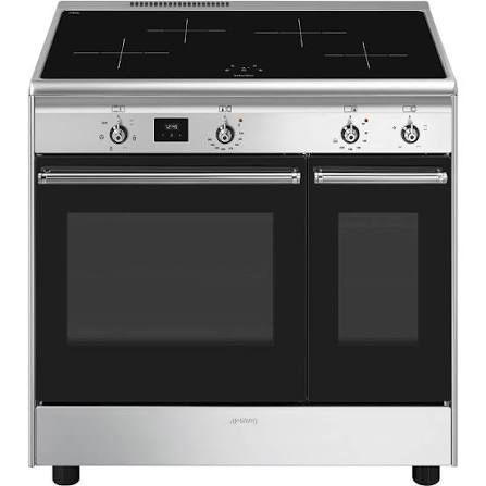 Centre de cuisson SMEG CX92IM 90 cm – Induction – Double four électrique – Classe A – Inox