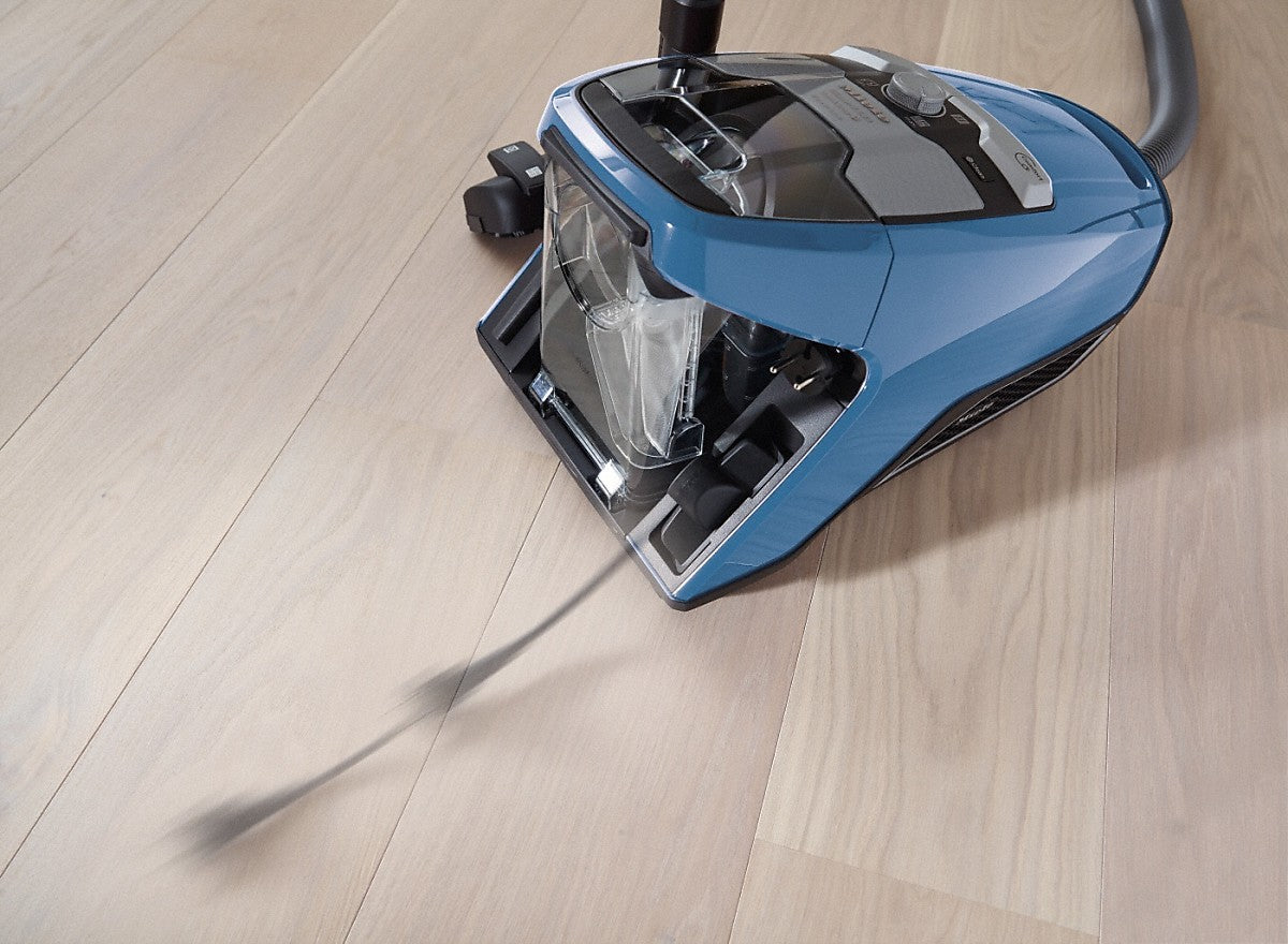 Aspirateur traîneau sans sac Miele Blizzard CX1 Parquet (bleu turquin) — Vortex 890 W, filtre HEPA Lifetime, brosse Parquet Twister, rayon d’action 11 m, bac 2 L | Electro‑Choc