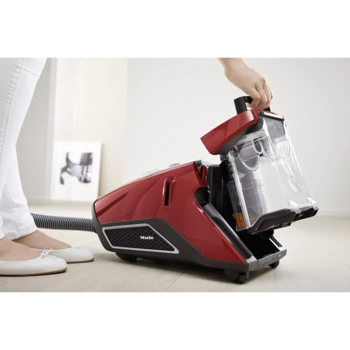 Aspirateur traîneau sans sac Miele Blizzard CX1 Cat & Dog (rouge orangé) — Technologie Vortex 890 W, filtre HEPA Lifetime, turbobrosse, rayon d’action 11 m, bac 2 L | Electro‑Choc