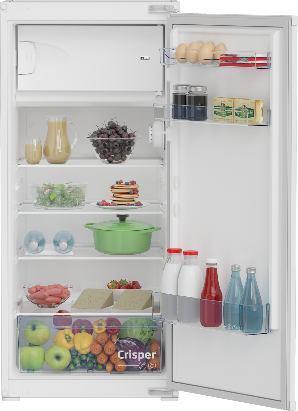 Réfrigérateur intégrable BEKO BSSA210K4SN — 175 L, Niche de 122cm, compartiment congélateur 4★, LED, 35 dB, Classe E | Electro‑Choc