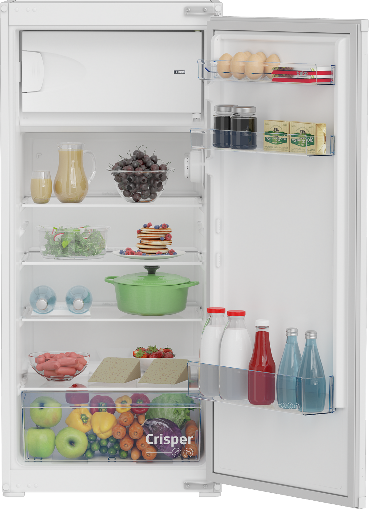 Réfrigérateur intégrable BEKO BSSA210K4SN — 175 L, Niche de 122cm, compartiment congélateur 4★, LED, 35 dB, Classe E | Electro‑Choc