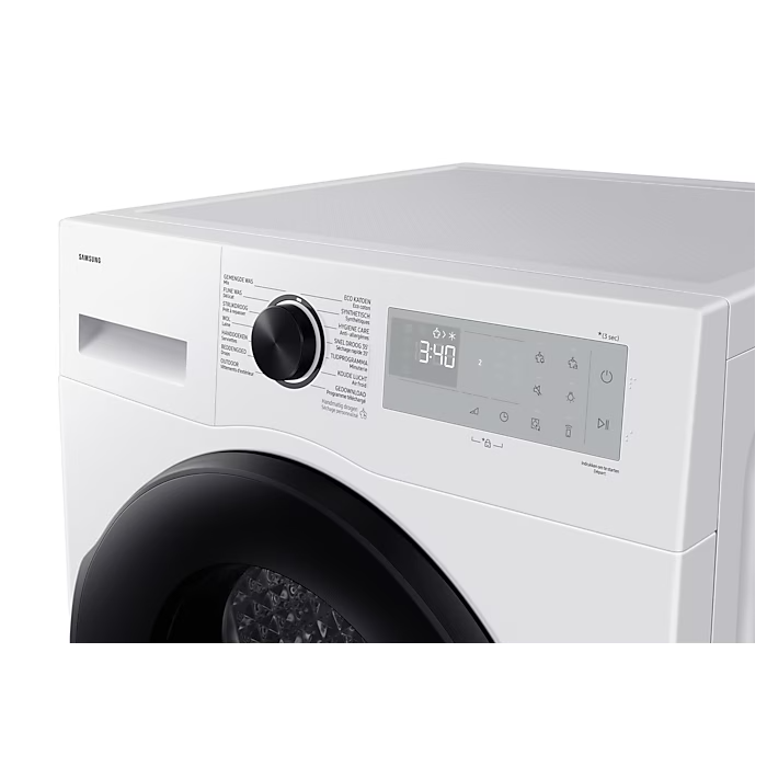 Wasdroger SAMSUNG Optimal Dry Serie 5000 (DV9UDG52A0AHEN) — warmtepomp, 9 kg, Energieklasse C, 105 kWh/100 cycli, 64 dB, Wi‑Fi / SmartThings, Hygiene Care