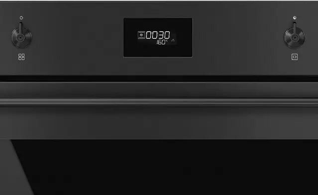 Four encastrable SMEG SF6301TN Classica — 70 L — A+ — Chaleur tournante — Vapor Clean — Noir mat
