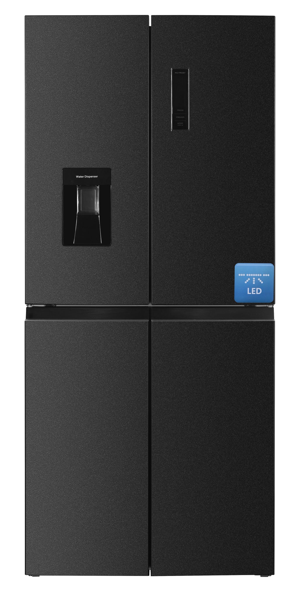 Réfrigérateur américain FRILEC BONN MD458 WS-040DDI Cross Door — 419 L, Total No-Frost, distributeur d’eau, 39 dB, Dark Inox, garantie 5 ans